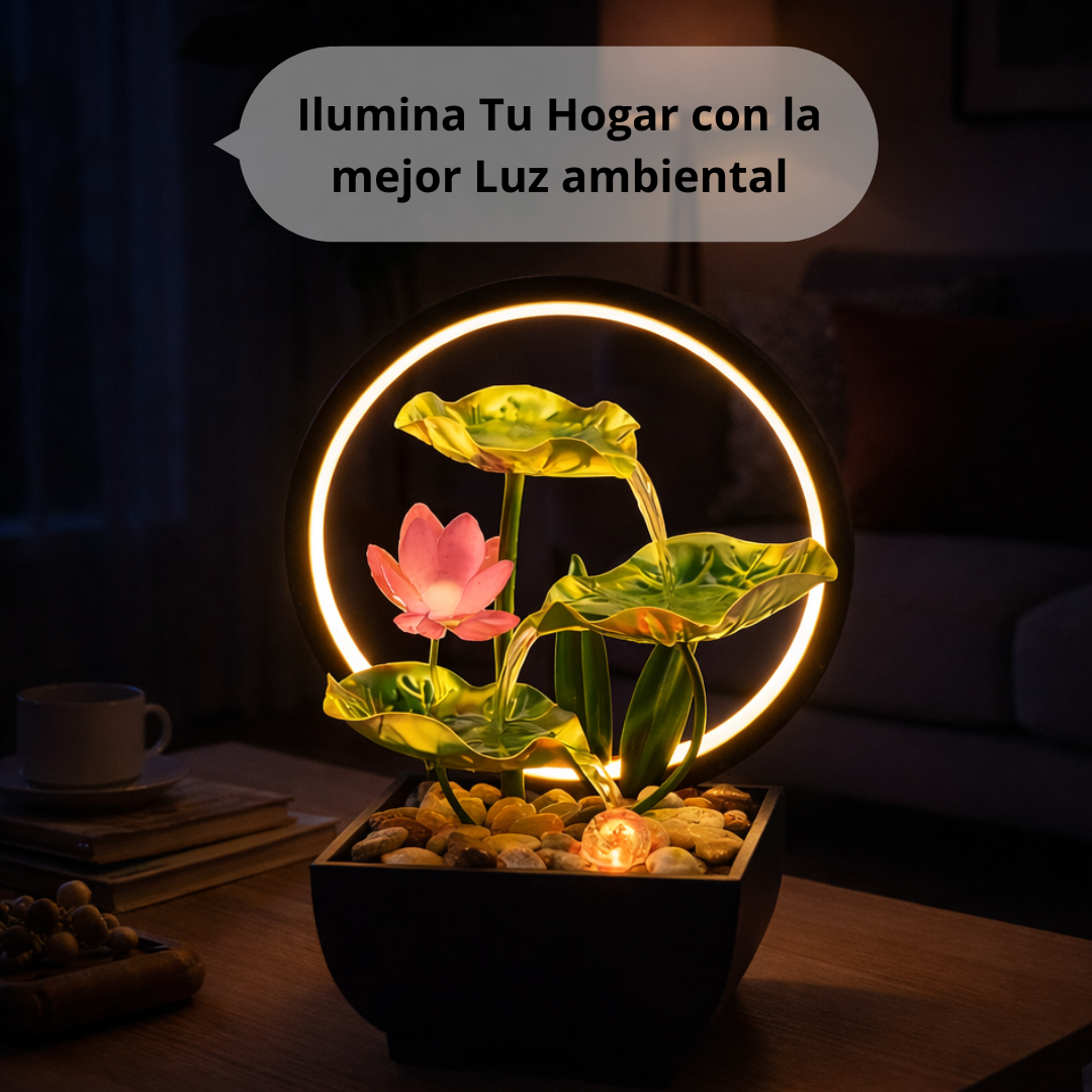 Fuente de Agua con Halo LED