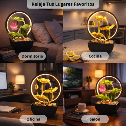 Fuente de Agua con Halo LED